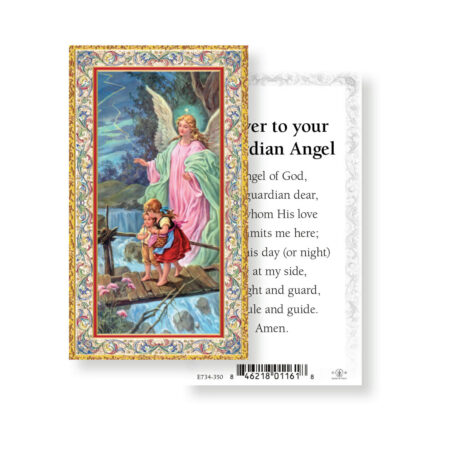 Guardian Angel - Angel of God Gold-Stamped Holy Card - 100 Pack