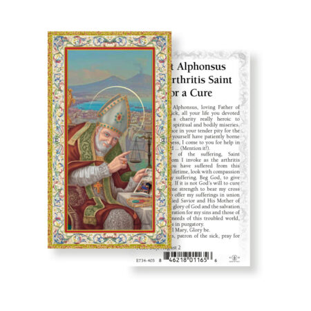 Saint Alphonsus Gold-Stamped Holy Card - 100 Pack