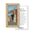 Saint Augustine Gold-Stamped Holy Card - 100 Pack