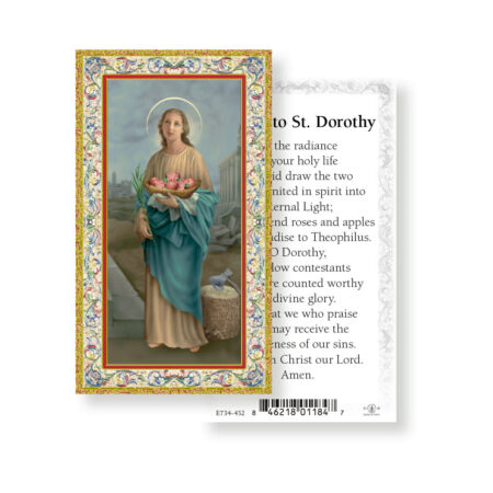 Saint Dorothy Gold-Stamped Holy Card - 100 Pack
