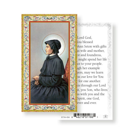 Saint Elizabeth Seton Gold-Stamped Holy Card - 100 Pack