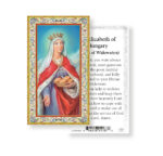 St. Elizabeth of Hungary, Widows & Widoers Gold-Stamped Holy Card - 100 Pack