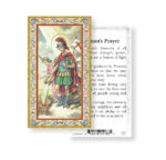 Saint Florian Fireman's Prayer Gold-Stamped Holy Card - 100 Pack