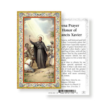 Saint Francis Xavier Gold-Stamped Holy Card - 100 Pack
