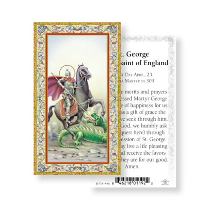 Saint George Gold-Stamped Holy Card - 100 Pack