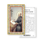 Saint Ignatius of Loyola Gold-Stamped Holy Card - 100 Pack