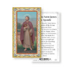 Saint James the Apostle Gold-Stamped Holy Card - 100 Pack