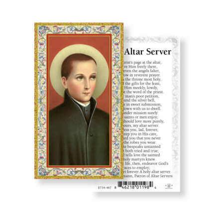 An Altar Server Gold-Stamped Holy Card - 100 Pack