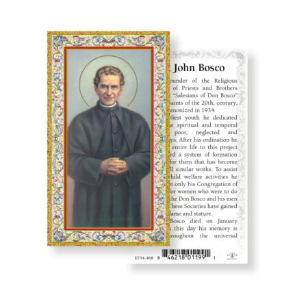 Saint John Bosco Gold-Stamped Holy Card - 100 Pack