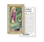 Saint Raphael the Archangel Gold-Stamped Holy Card - 100 Pack