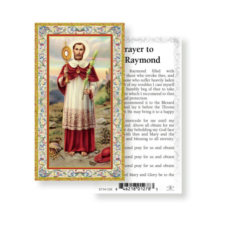 Saint Raymond Gold-Stamped Holy Card - 100 Pack