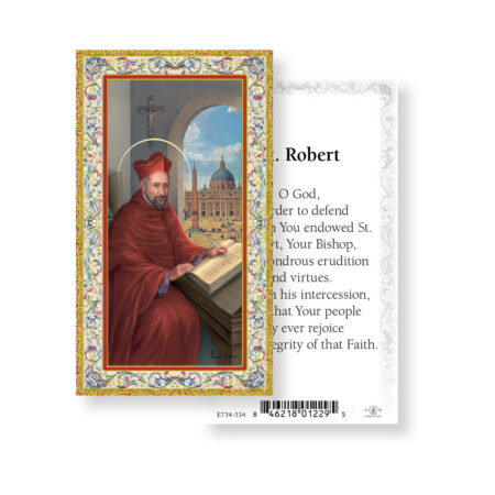 Saint Robert Gold-Stamped Holy Card - 100 Pack