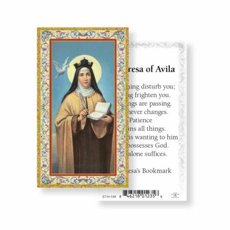 Saint Teresa of Avila Gold-Stamped Holy Card - 100 Pack