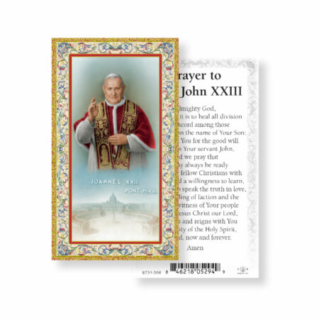 St. John XXIII Gold-Stamped Holy Card - 100 Pack