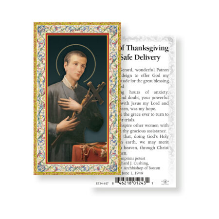 Saint Gerard Gold-Stamped Holy Card - 100 Pack