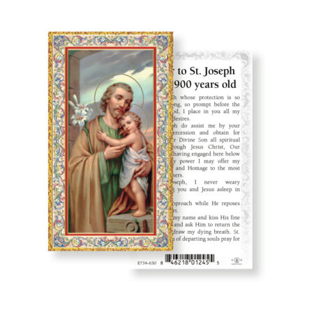 Saint Joseph Over 1900 Years Old Gold-Stamped Holy Card - 100 Pack