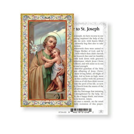 Saint Joseph Gold-Stamped Holy Card - 100 Pack