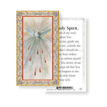 Holy Spirit Gold-Stamped Holy Card - 100 Pack