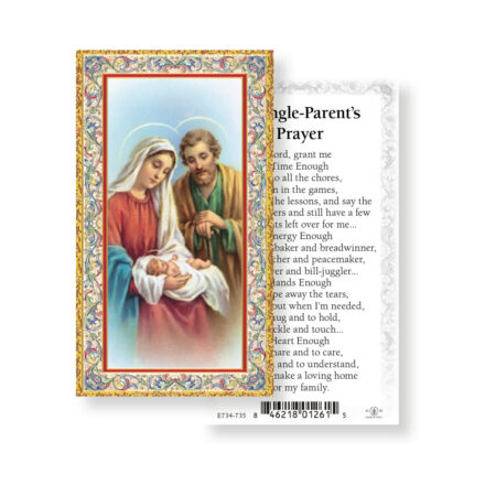 A Single Parents Prayer Gold-Stamped Holy Card - 100 Pack