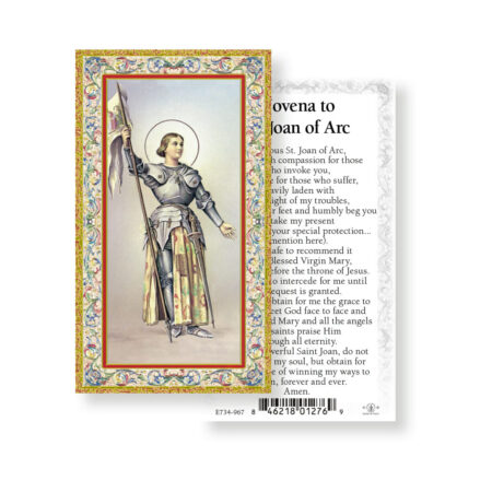 Saint Joan of Arc Gold Stamped Holy Card - 100 Pack