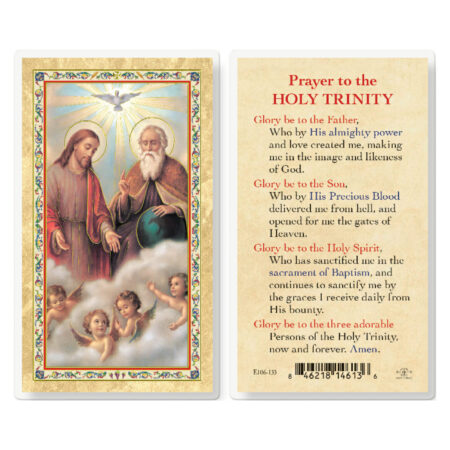 Prayer to Holy Trinity Gold-Stamped Laminated Holy Card - 25 Pack