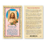 Prayer to the Holy Face Gold-Stamped Laminated Holy Card - 25 Pack