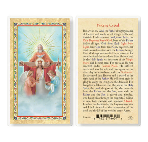 Nicene Creed Gold-Stamped Laminated Holy Card - 25 Pack