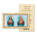 Prayer to S.H.J. and I.H.M. Gold-Stamped Laminated Holy Card - 25 Pack