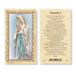 Magnificat - Our Lady of Lourdes Gold-Stamped Laminated Holy Card - 25 Pack