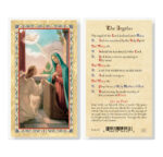 Angelus Prayer - Annunciation Gold-Stamped Laminated Holy Card - 25 Pack