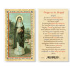 St. Brigid Laminated w/ Prayer Gold-Stamped Laminated Holy Card - 25 Pack