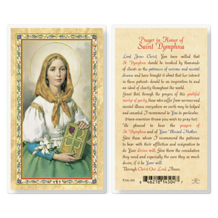 Prayer in Honor of St. Dymphna Patron Saint of Mental Health - 25 Pack