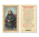 Prayer to St. Frances Cabrini Gold-Stamped Laminated Holy Card - 25 Pack