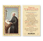 St. Ignatius Loyola Gold-Stamped Laminated Holy Card - 25 Pack