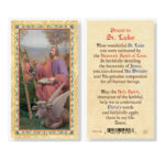 St. Luke w/Prayer Gold-Stamped Laminated Holy Card - 25 Pack