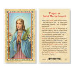 Prayer to St. Maria Goretti Gold-Stamped Laminated Holy Card - 25 Pack