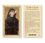 Prayer to St. Maria Faustina Gold-Stamped Laminated Holy Card - 25 Pack