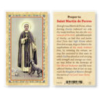 St. Martin de Porres Gold-Stamped Laminated Holy Card - 25 Pack