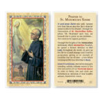 Prayer to St. Maximilian Kolbe Gold-Stamped Laminated Holy Card - 25 Pack