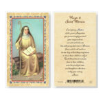 St. Monica Prayer - Biography Gold-Stamped Laminated Holy Card - 25 Pack