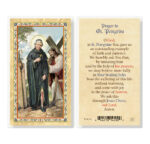 Prayer to St. Peregrine Gold-Stamped Laminated Holy Card - 25 Pack