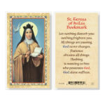 St. Teresa of Avila - Bookmark Gold-Stamped Laminated Holy Card - 25 Pack