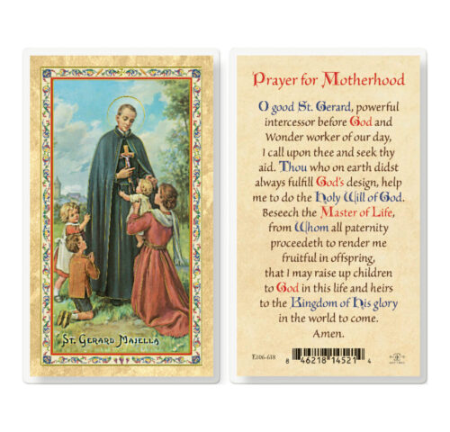 St. Gerard - Motherhood Prayer Gold-Stamped Laminated Holy Card - 25 Pack