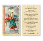 St. Christopher - Motorist Prayer Gold-Stamped Laminated Holy Card - 25 Pack