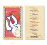 Confirmation - Holy Spirit Breath Gold-Stamped Laminated Holy Card - 25 Pack