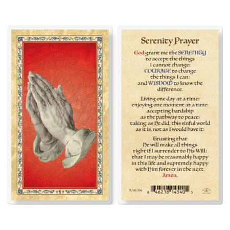 Serenity Prayer - Long Version Gold-Stamped Laminated Holy Card - 25 Pack