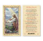 My Daily Prayer - Christ Garden Gold-Stamped Laminated Holy Card - 25 Pack