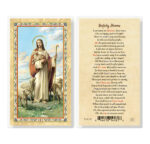 Safely Home - Good Shepherd Gold-Stamped Laminated Holy Card - 25 Pack