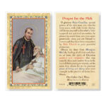 Prayer for the Sick - Christ Gold-Stamped Laminated Holy Card - 25 Pack