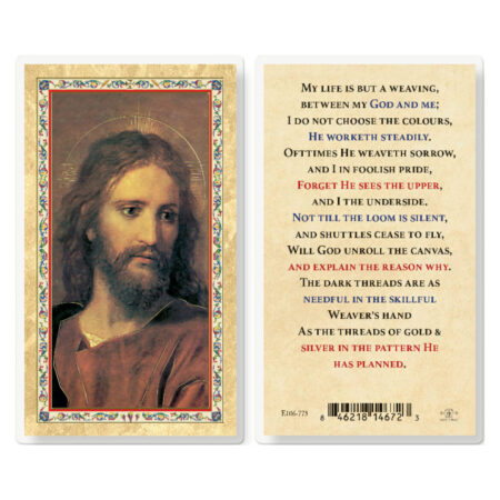 My Life is But a Weaving - HOC Gold-Stamped Laminated Holy Card - 25 Pack